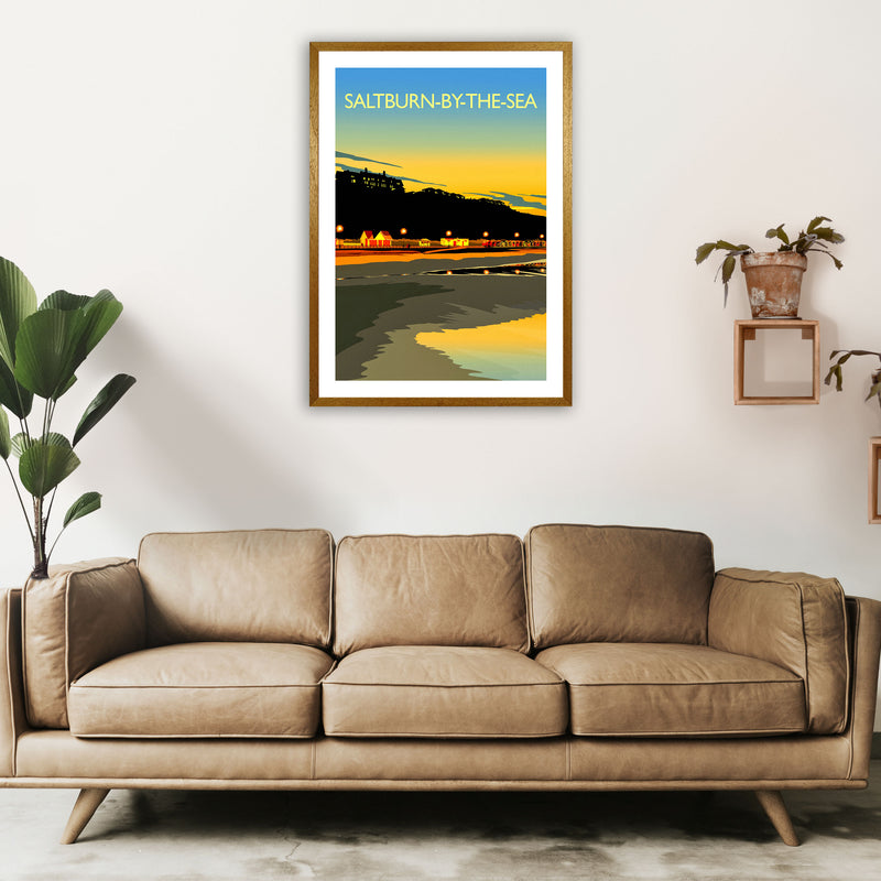 Saltburn-By-The-Sea 3 Portrait Travel Art Print by Richard O'Neill A1 Print Only