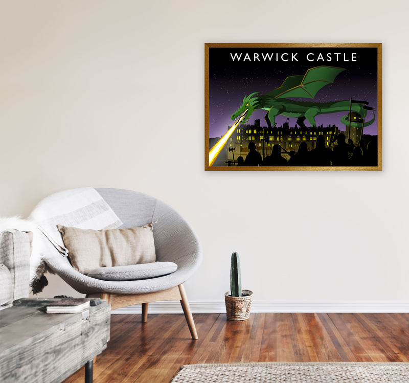 Warwick Castle With Dragon (Landscape) by Richard O'Neill A1 Print Only