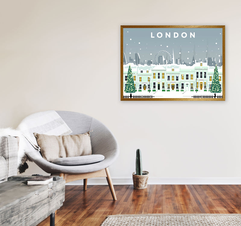 London Cherry Tree Lane In Snow by Richard O'Neill A1 Print Only