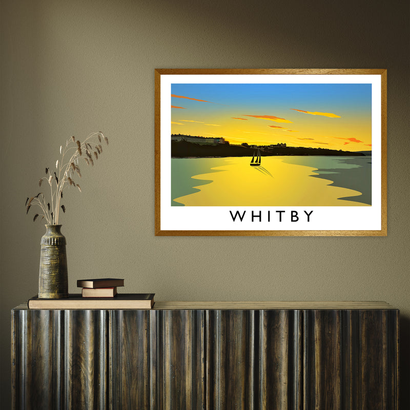 Whitby (Sunset) 2 by Richard O'Neill A1 Oak Frame