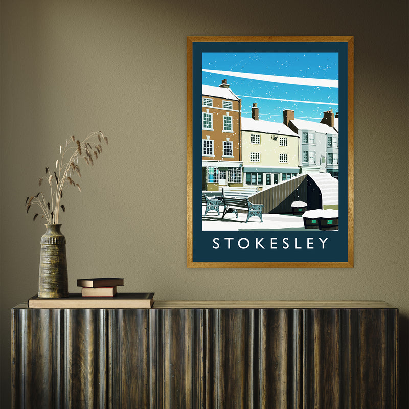 Stokesley (Snow) portrait by Richard O'Neill A1 Oak Frame