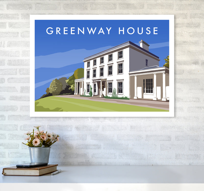 Greenway House Art Print by Richard O'Neill A1 Black Frame