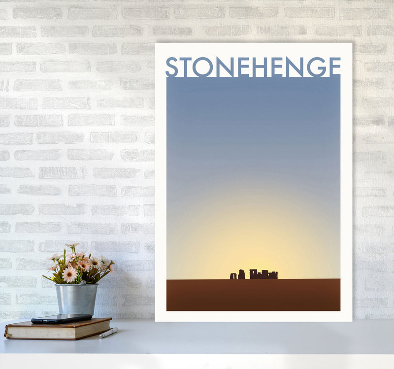 Stonehenge 2 (Day) Travel Art Print by Richard O'Neill A1 Black Frame