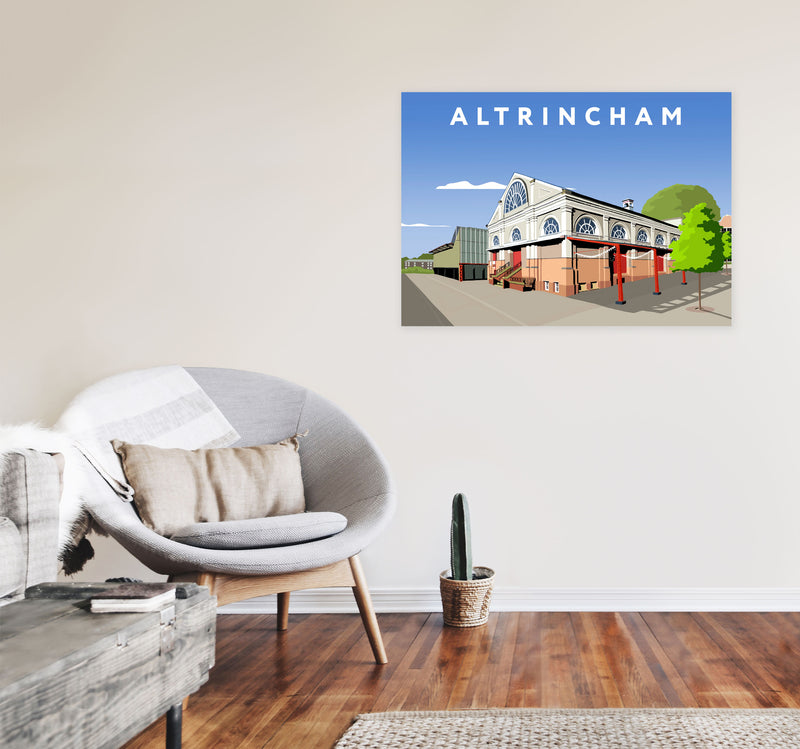Altrincham by Richard O'Neill A1 Black Frame