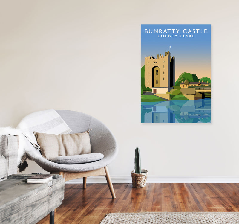 Bunratty Castle Portrait by Richard O'Neill A1 Black Frame