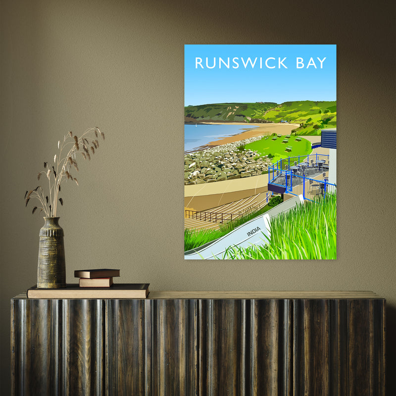 Runswick Bay 3 portrait by Richard O'Neill A1 Print Only