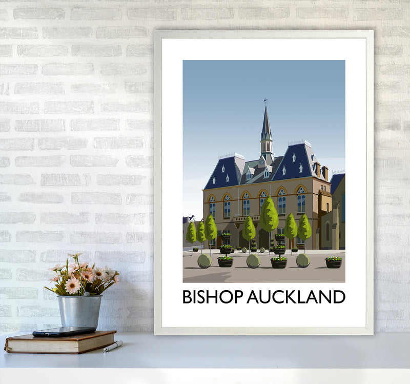Bishop Auckland Portrait Art Print by Richard O'Neill A1 Oak Frame