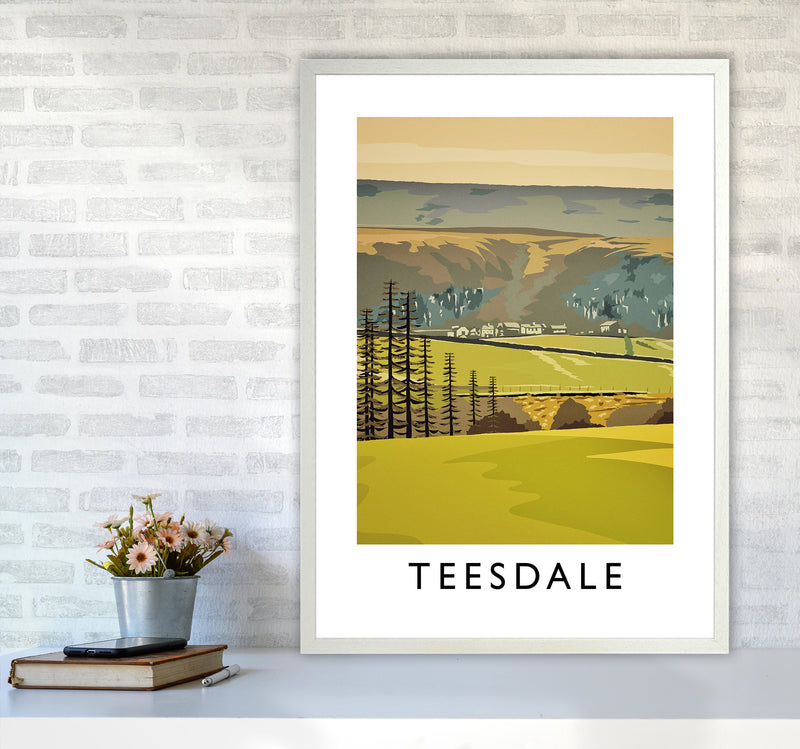 Teesdale Portrait Art Print by Richard O'Neill A1 Oak Frame