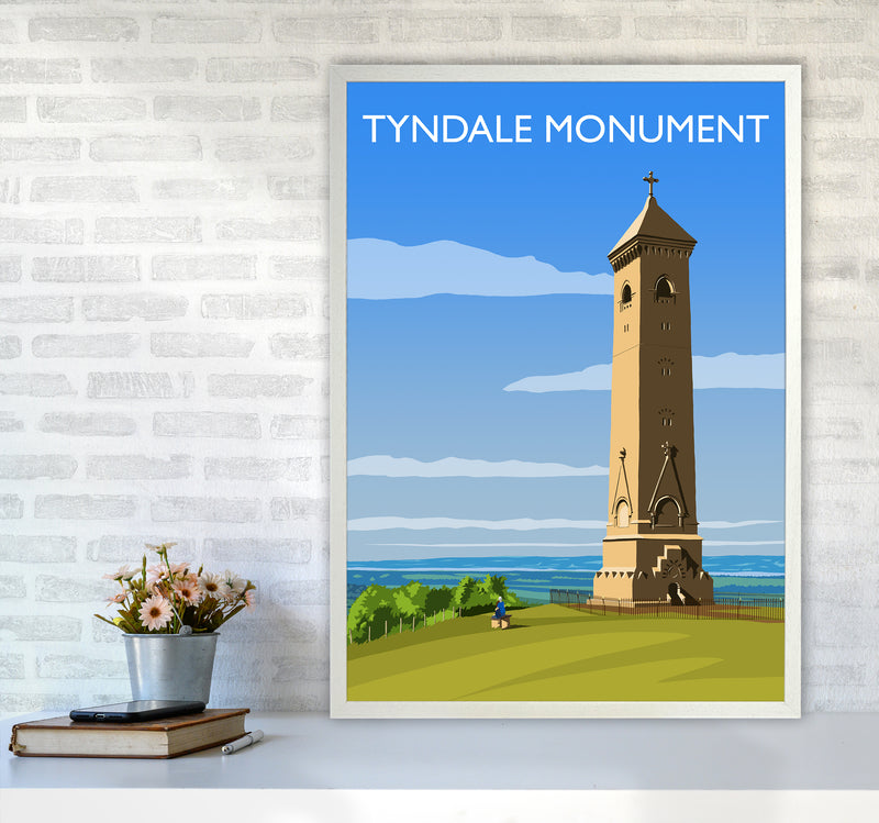 Tyndale Monument Travel Art Print by Richard O'Neill A1 Oak Frame