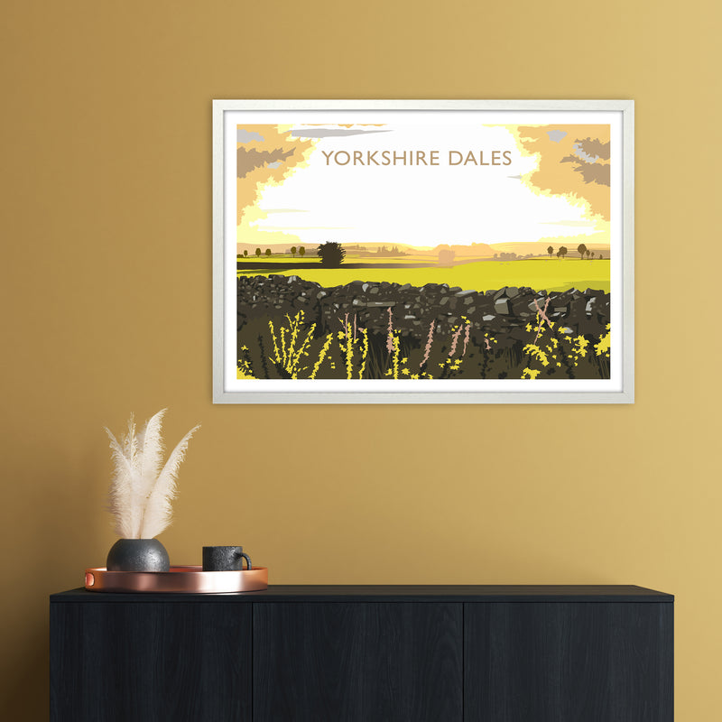 Yorkshire Dales Travel Art Print by Richard O'Neill A1 Oak Frame