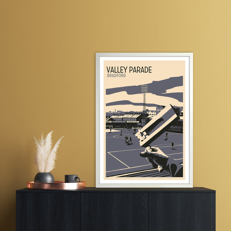Valley Parade Travel Art Print by Richard O'Neill A1 Oak Frame