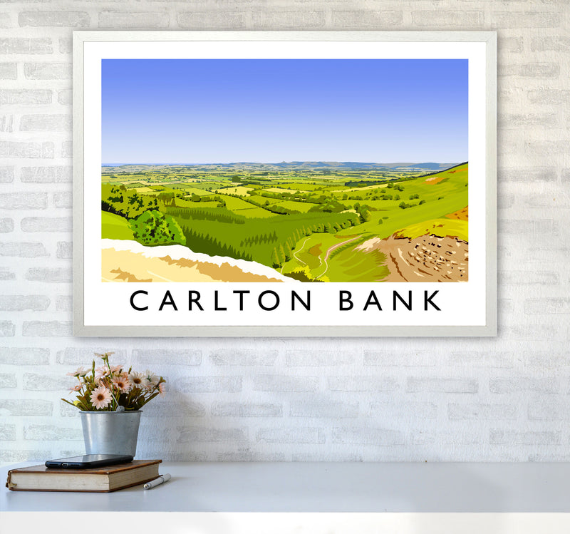 Carlton Bank Travel Art Print by Richard O'Neill A1 Oak Frame