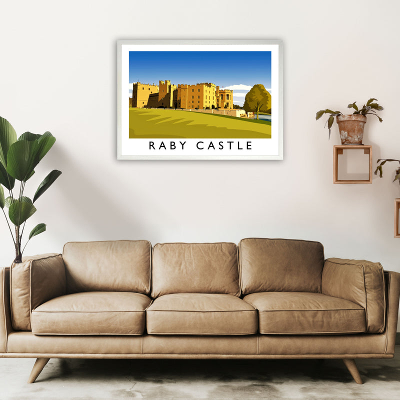 Raby Castle 2 Travel Art Print by Richard O'Neill A1 Oak Frame