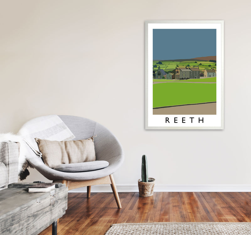 Reeth Art Print by Richard O'Neill A1 Oak Frame