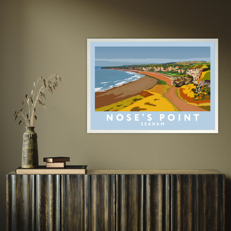 Nose's Point by Richard O'Neill A1 White Frame