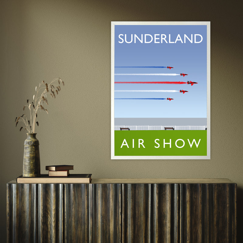 Sunderland Air Show portrait by Richard O'Neill A1 White Frame
