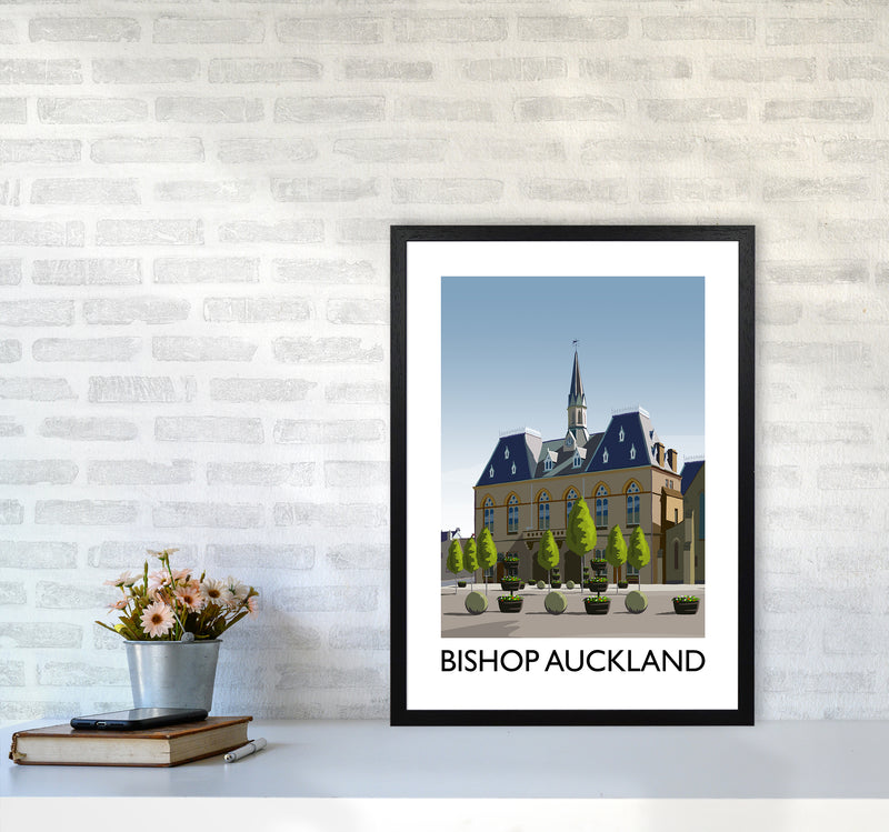 Bishop Auckland Portrait Art Print by Richard O'Neill A2 White Frame