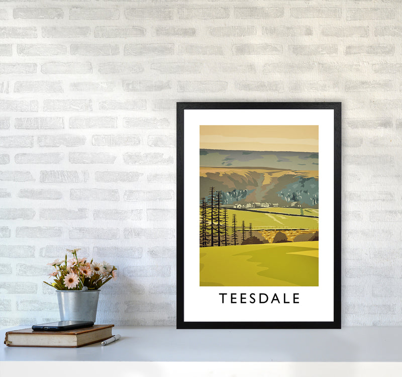 Teesdale Portrait Art Print by Richard O'Neill A2 White Frame