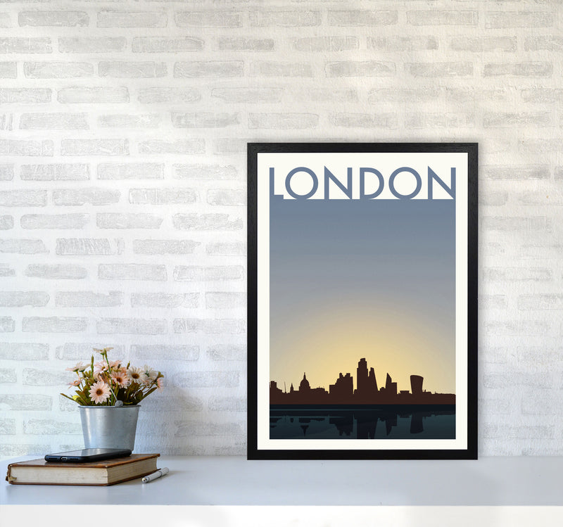 London 4 (Day) Travel Art Print by Richard O'Neill A2 White Frame