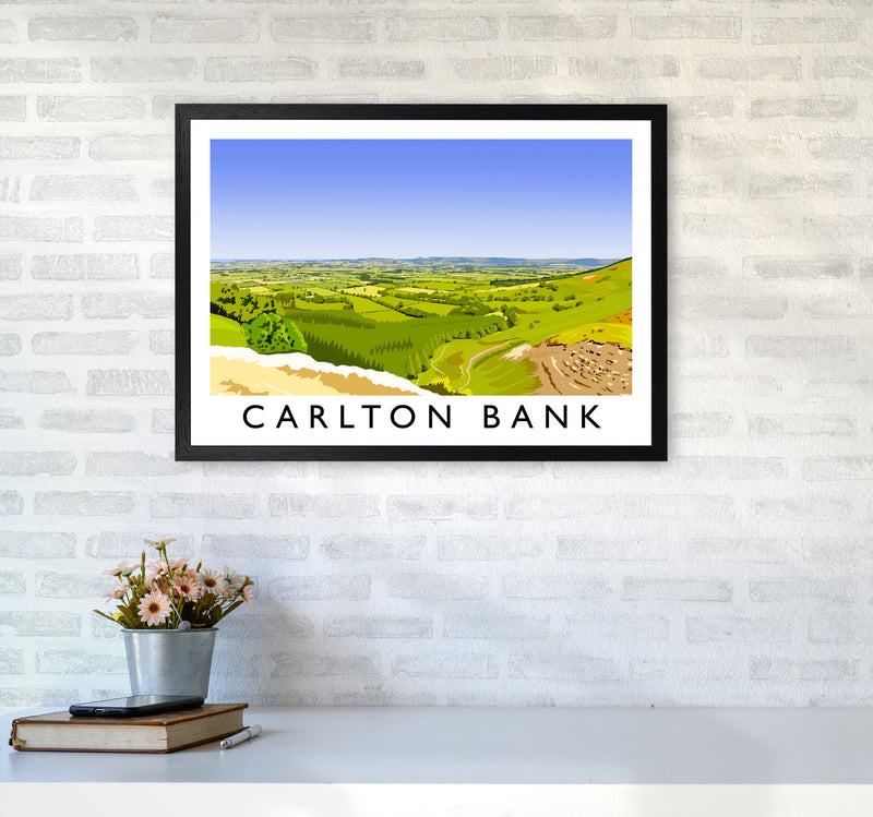 Carlton Bank Travel Art Print by Richard O'Neill A2 White Frame