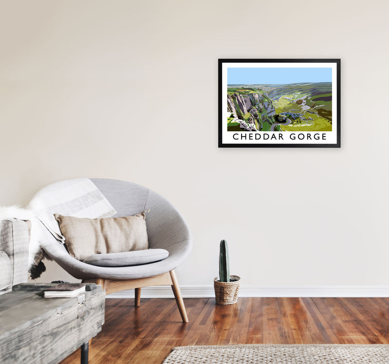 Cheddar Gorge by Richard O'Neill A2 White Frame