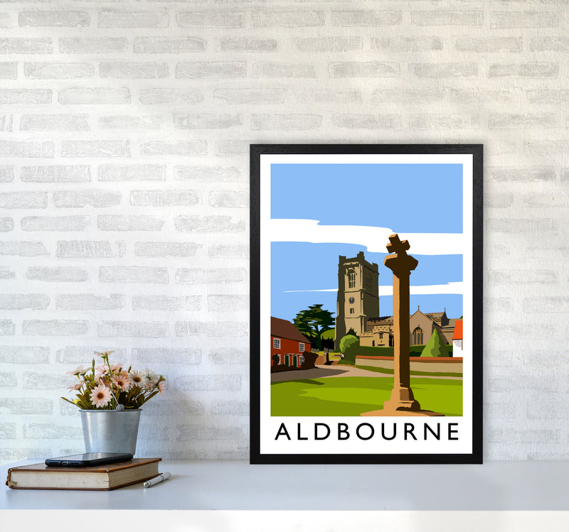 Aldbourne portrait by Richard O'Neill A2 White Frame
