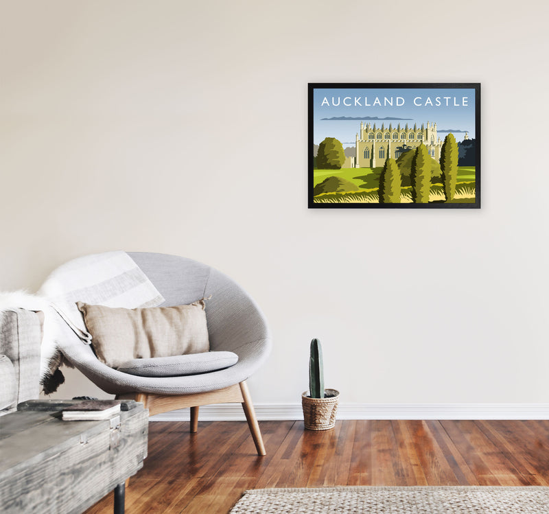 Auckland Castle by Richard O'Neill A2 White Frame