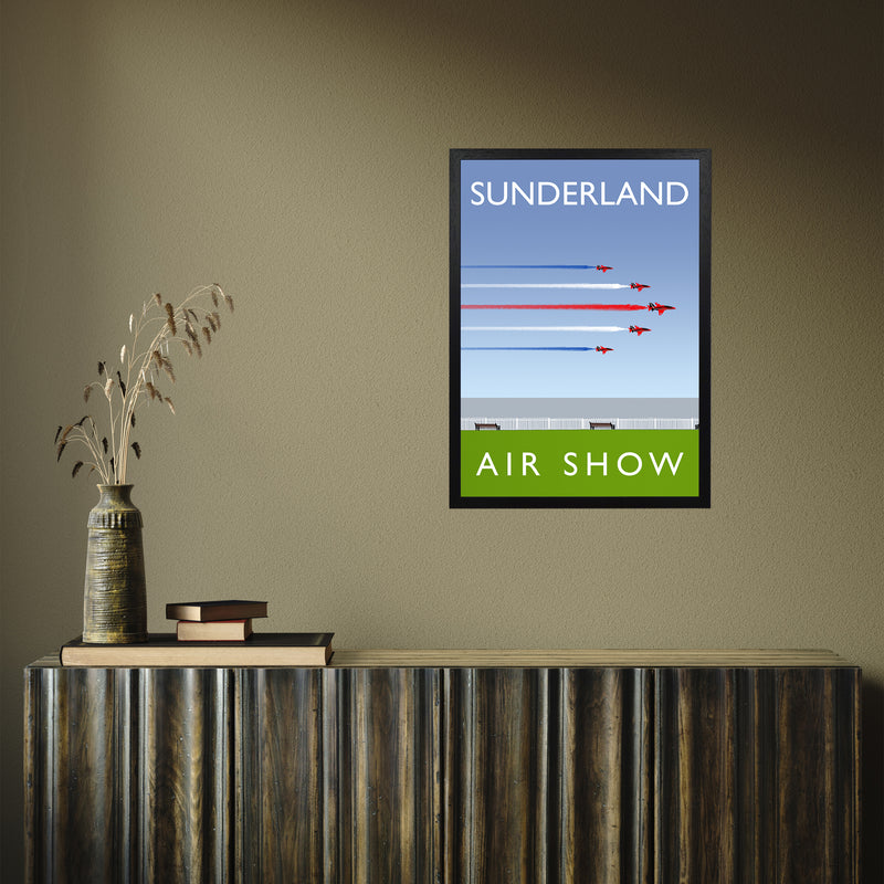 Sunderland Air Show portrait by Richard O'Neill A2 Black Frame