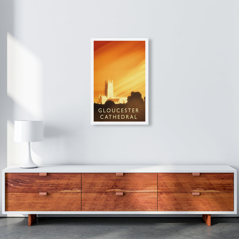 Gloucester Cathedral portrait Travel Art Print by Richard O'Neill A2 Canvas