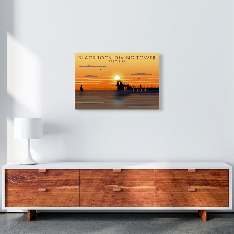 Blackrock Diving Tower (Sunset) (Landscape) by Richard O'Neill A2 Canvas