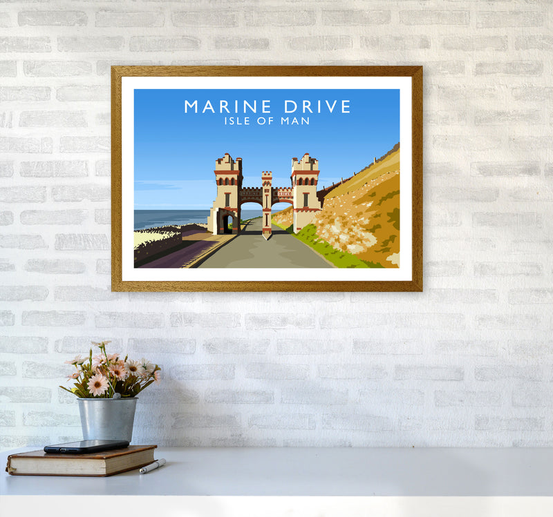 Marine Drive Travel Art Print by Richard O'Neill A2 Print Only