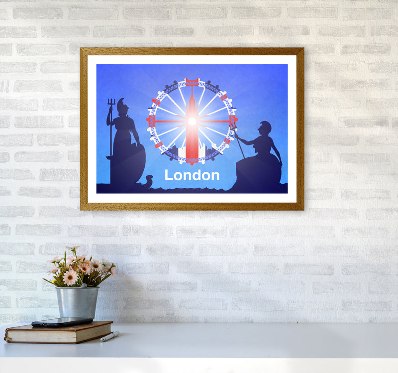 London (Britannia) Travel Art Print by Richard O'Neill A2 Print Only