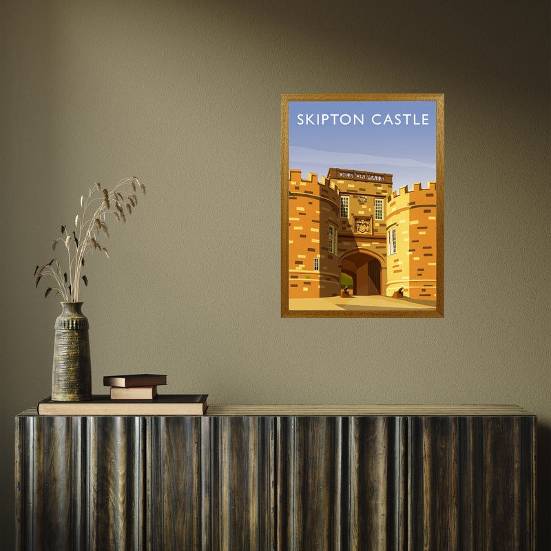 Skipton Castle portrait by Richard O'Neill A2 Oak Frame
