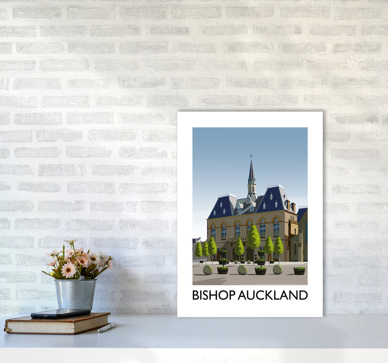Bishop Auckland Portrait Art Print by Richard O'Neill A2 Black Frame