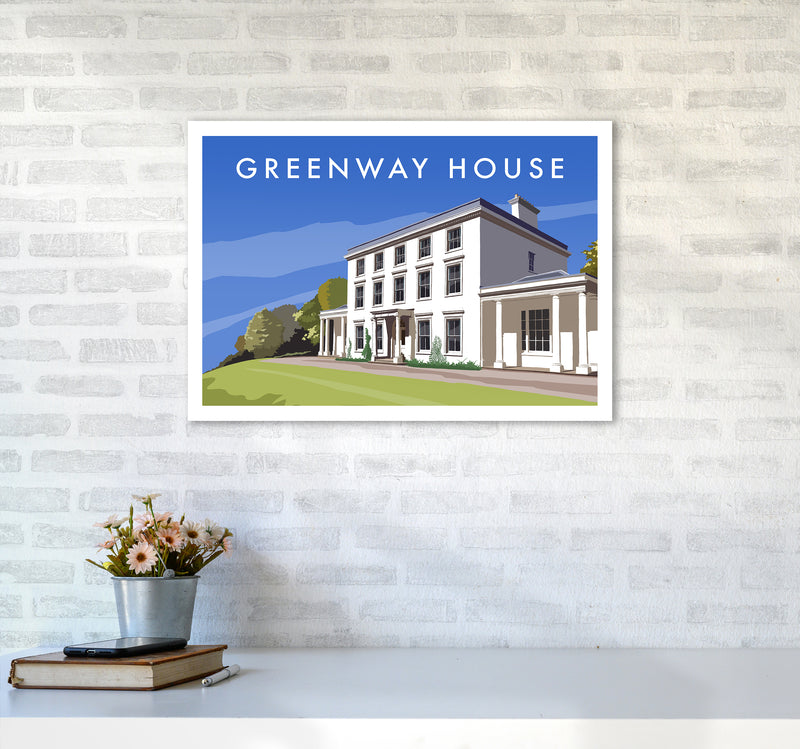 Greenway House Art Print by Richard O'Neill A2 Black Frame