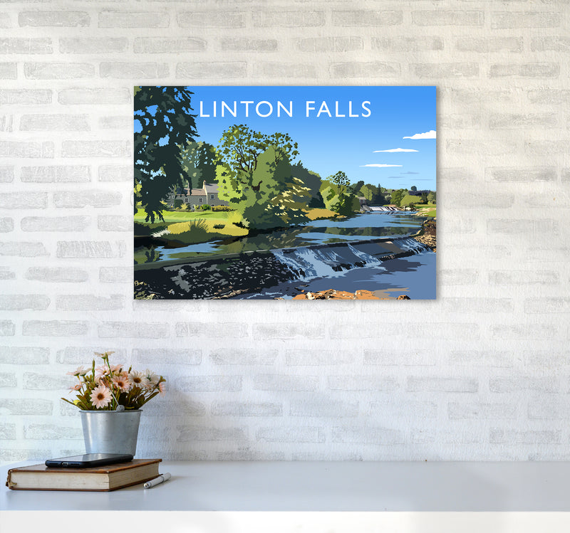 Linton Falls Travel Art Print by Richard O'Neill A2 Black Frame