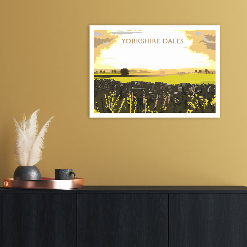 Yorkshire Dales Travel Art Print by Richard O'Neill A2 Black Frame