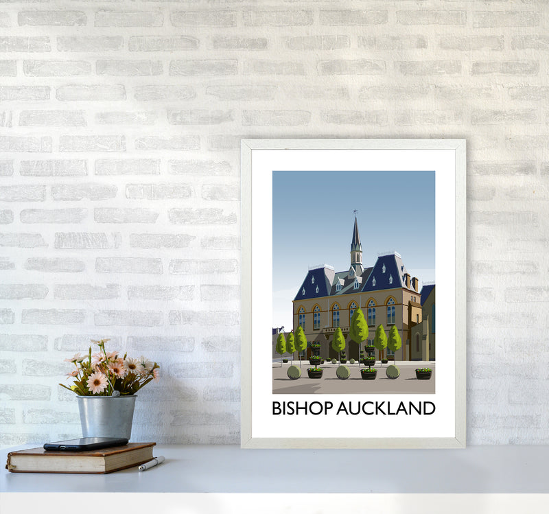 Bishop Auckland Portrait Art Print by Richard O'Neill A2 Oak Frame