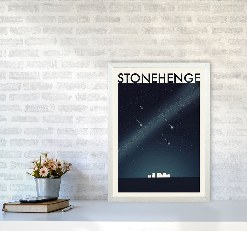 Stonehenge 2 (Night) Travel Art Print by Richard O'Neill A2 Oak Frame
