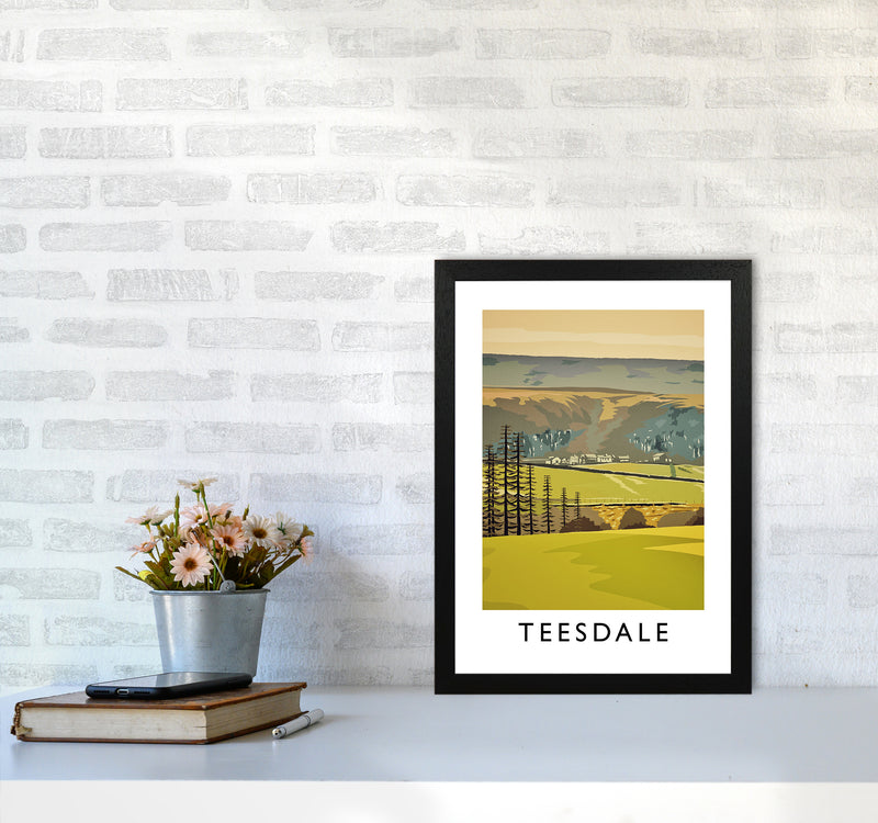 Teesdale Portrait Art Print by Richard O'Neill A3 White Frame