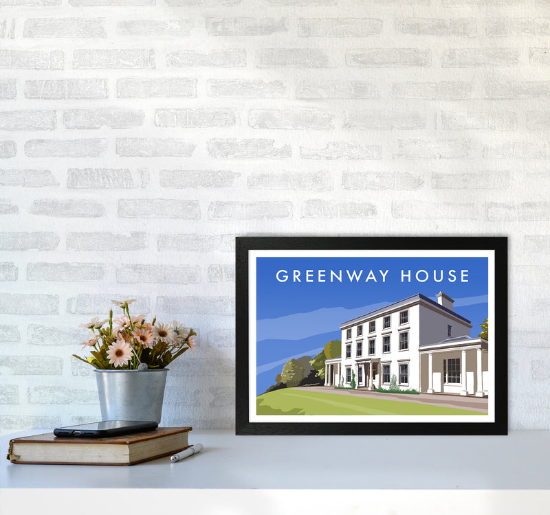 Greenway House Art Print by Richard O'Neill A3 White Frame
