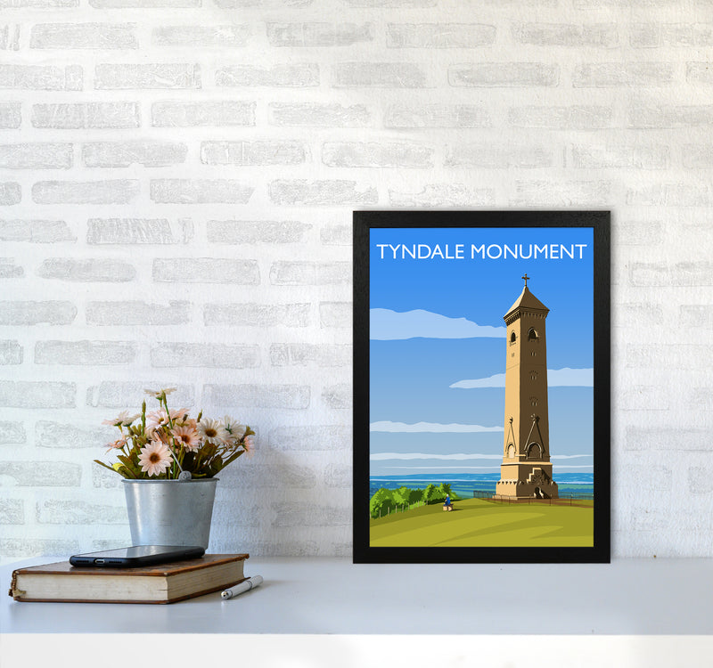 Tyndale Monument Travel Art Print by Richard O'Neill A3 White Frame