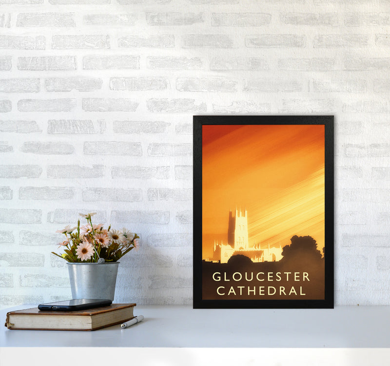 Gloucester Cathedral portrait Travel Art Print by Richard O'Neill A3 White Frame