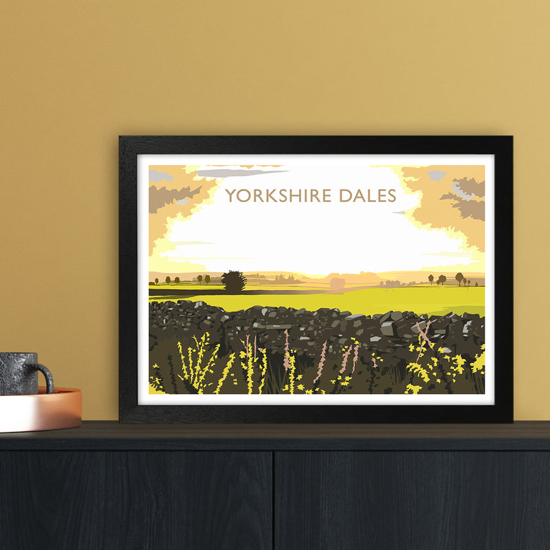 Yorkshire Dales Travel Art Print by Richard O'Neill A3 White Frame