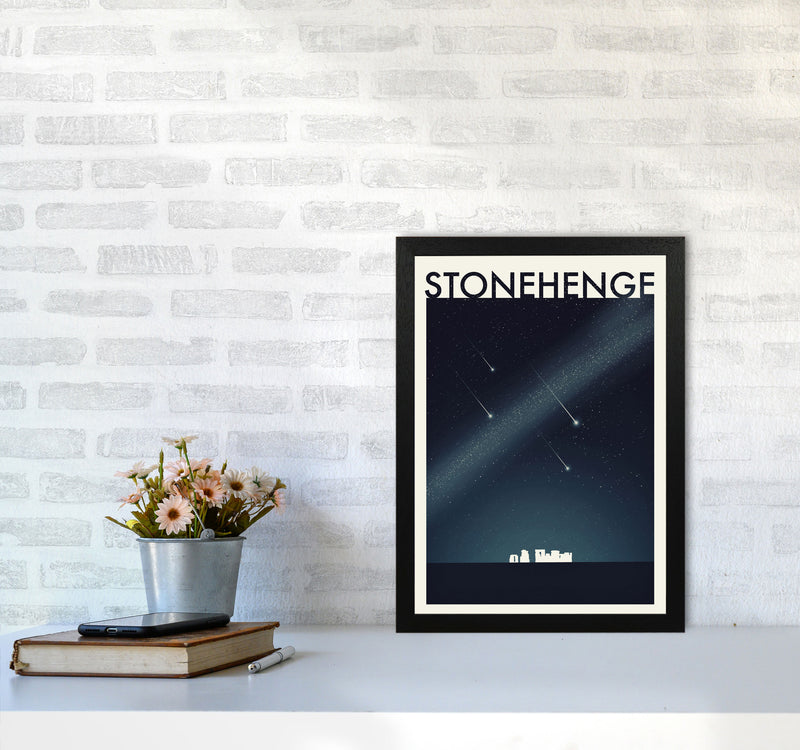 Stonehenge 2 (Night) Travel Art Print by Richard O'Neill A3 White Frame