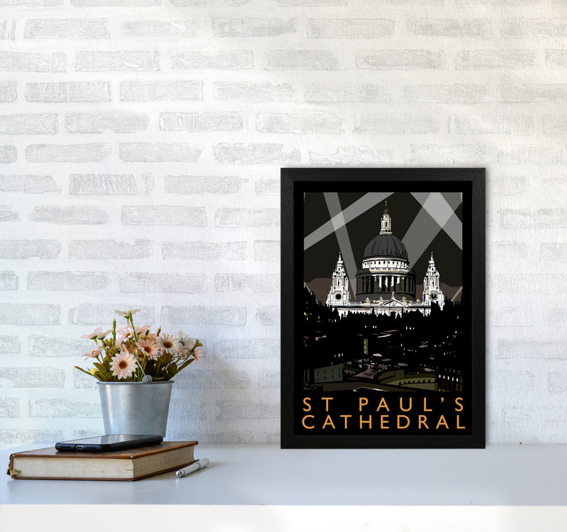 St Paul's Cathedral London Framed Digital Art Print by Richard O'Neill, Wooden Framed Wall Art A3 White Frame