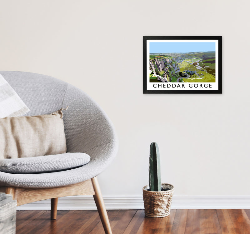 Cheddar Gorge by Richard O'Neill A3 White Frame