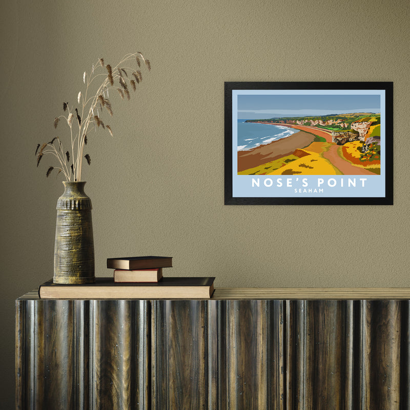 Nose's Point by Richard O'Neill A3 Black Frame