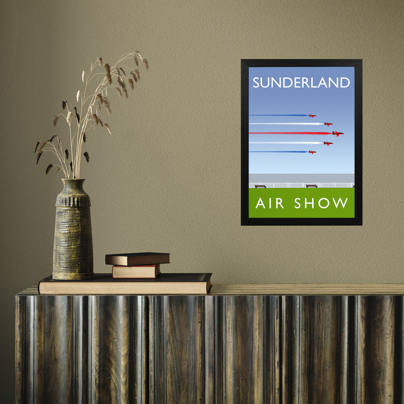 Sunderland Air Show portrait by Richard O'Neill A3 Black Frame