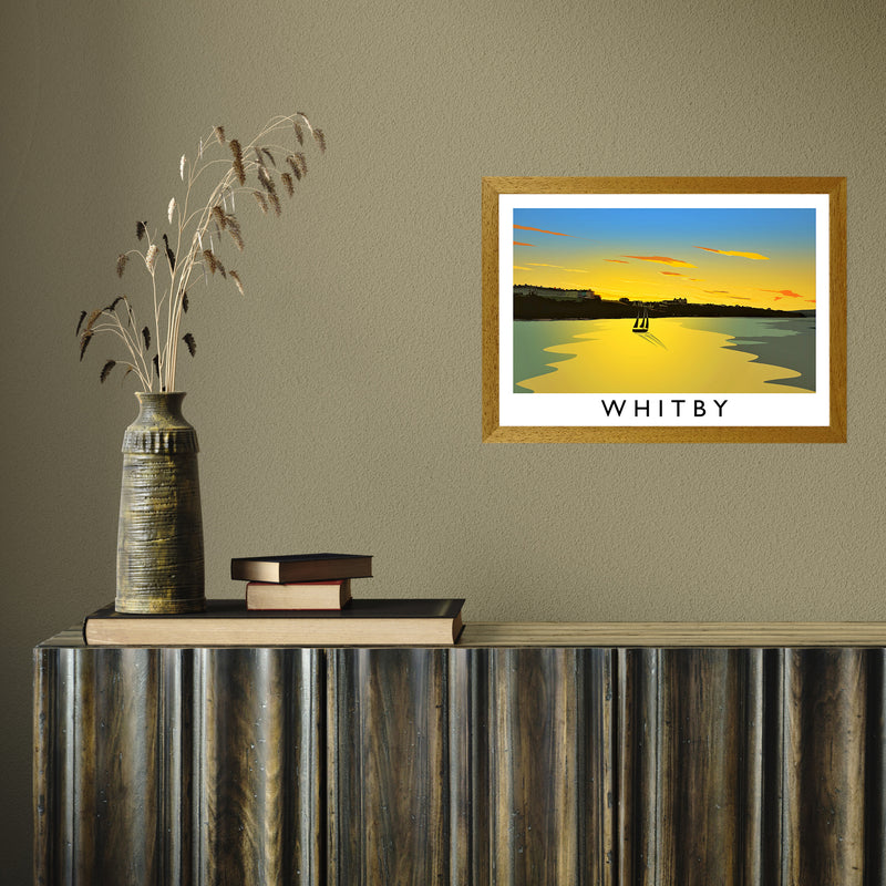 Whitby (Sunset) 2 by Richard O'Neill A3 Oak Frame